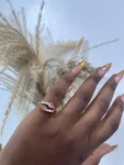 Pink & Clear Cubic Zircon Ring