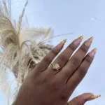 Pink Stone Flower Ring