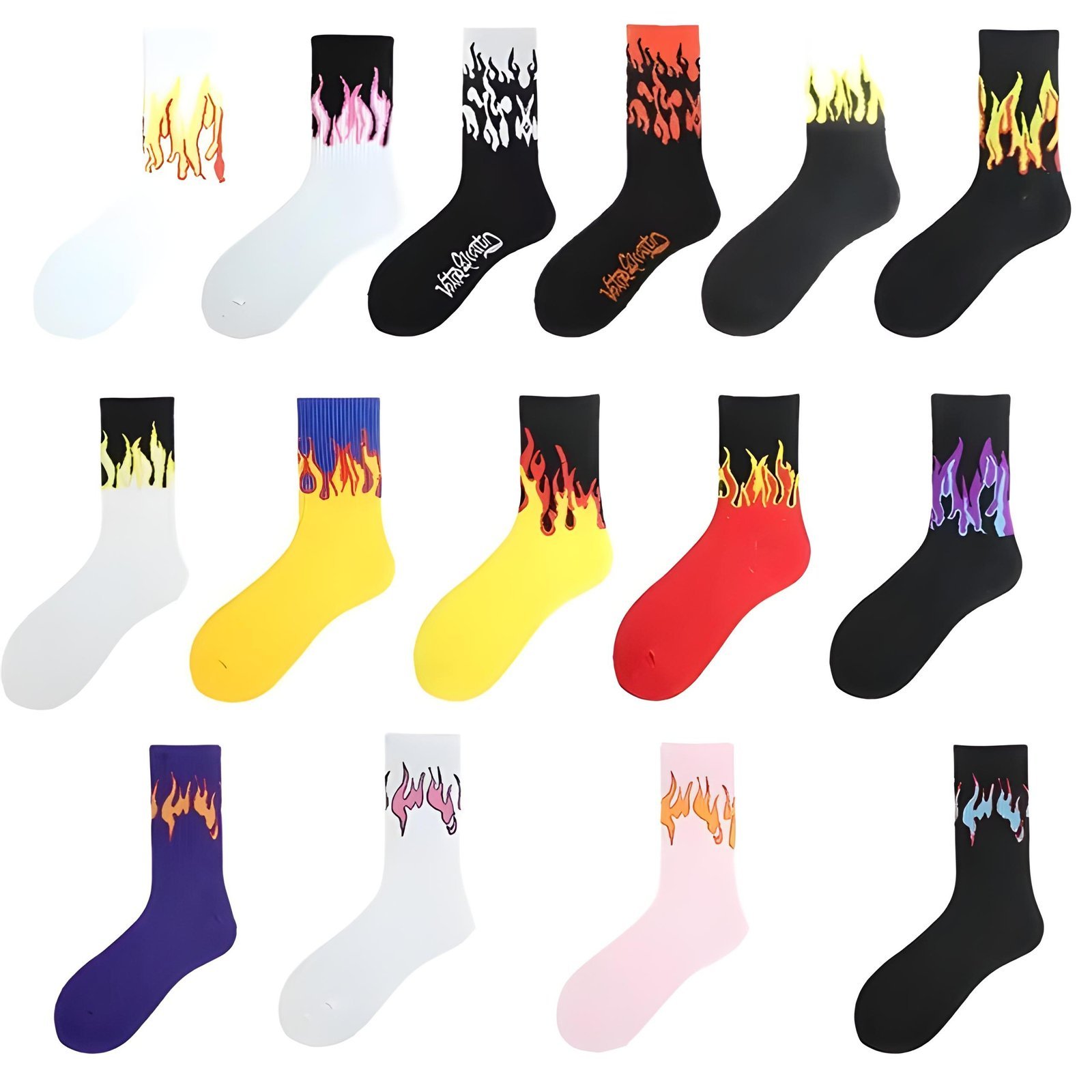 Picsart_24-09-10_07-53-52-329.jpg Flame Print Crew Socks - Image 1